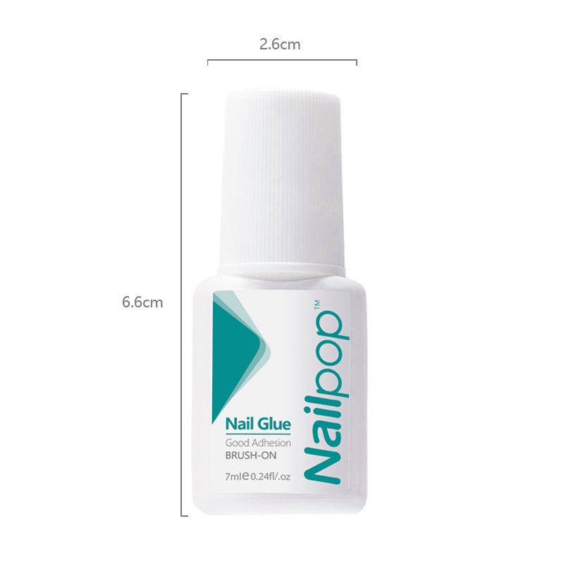 Fast dry nail glue with brush