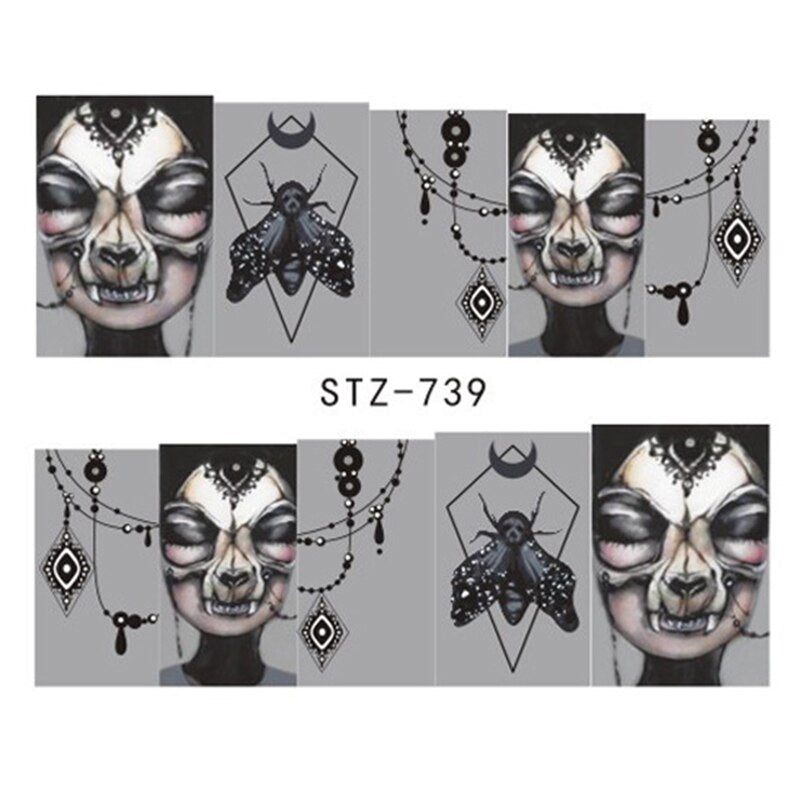 Gothic/Halloween Nail sticker decals