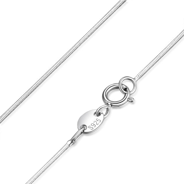 100% Genuine 925 Sterling Silver Necklace - Style E / 40cm