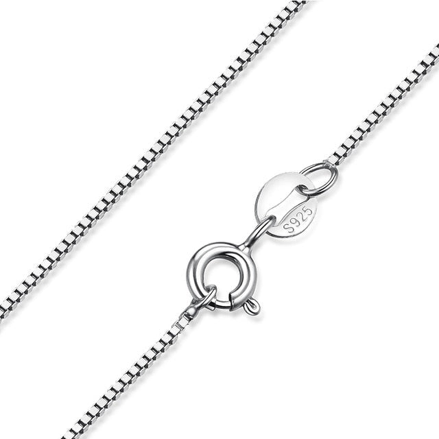 100% Genuine 925 Sterling Silver Necklace - Style G / 40cm