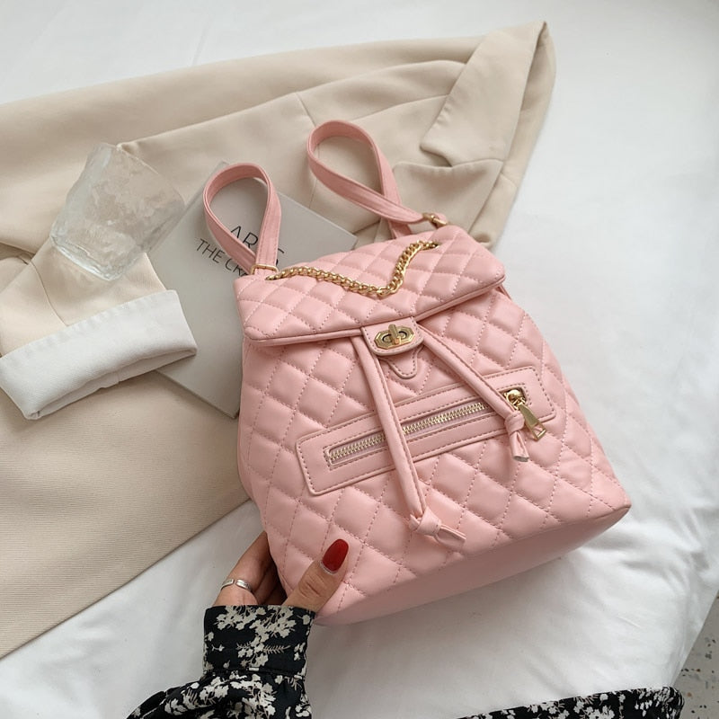 Camille PU quilted backpack