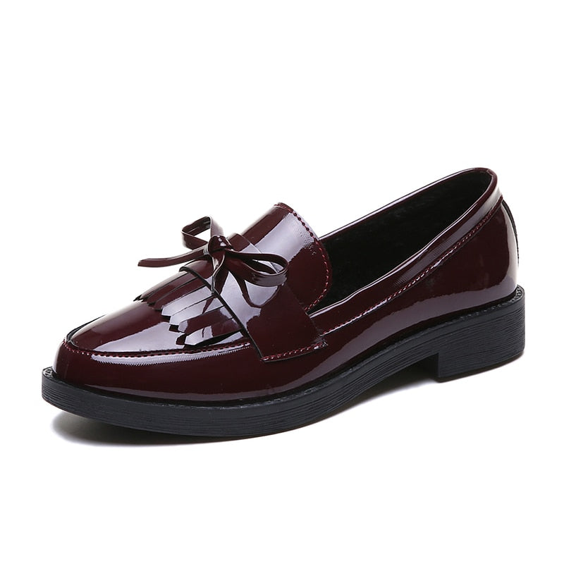 Preppy loafers PU leather