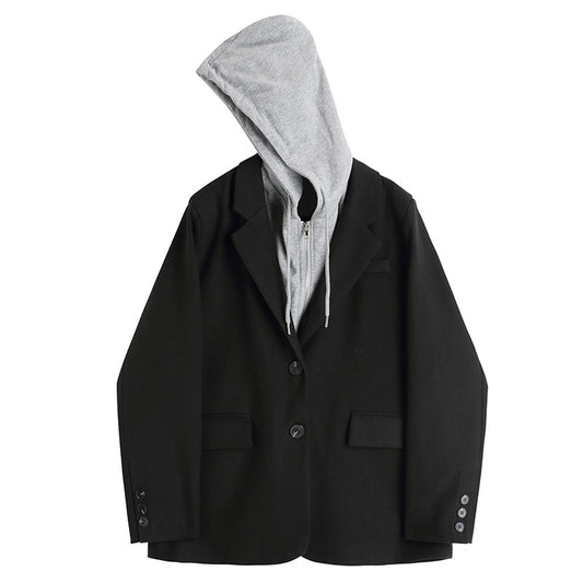 Hidden hoodie blazer jacket