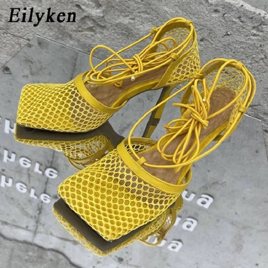Eilyken mesh square toe sandals