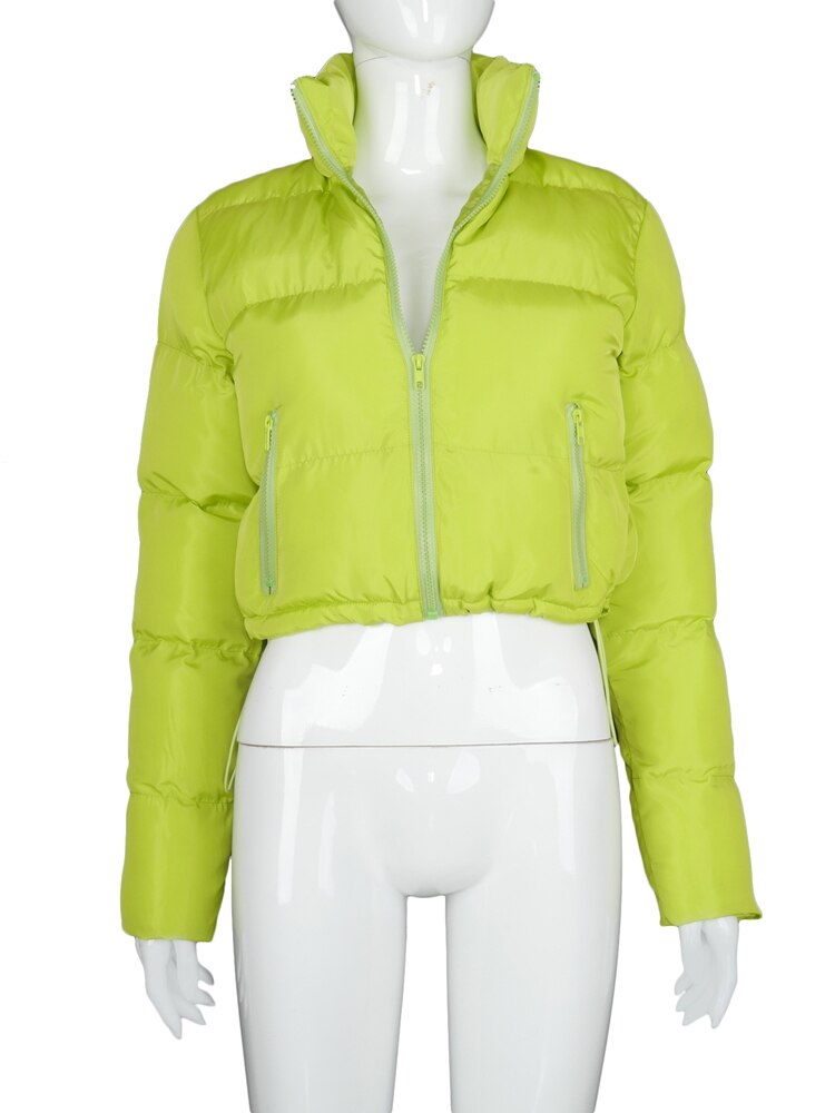 Fashion crop puffer jacket