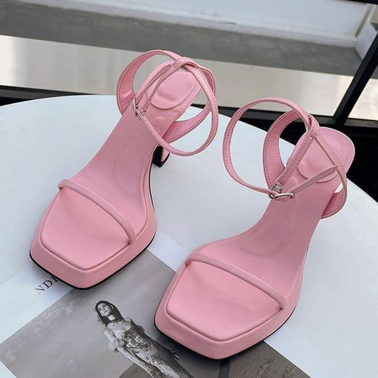 Selena PU chunky stap sandals