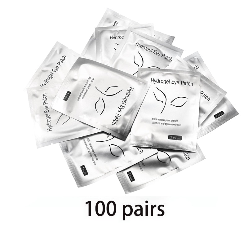 50/100PCS Wholesale Hydrogel Gel Eye Patches for Eyelash Extensions & Makeup application