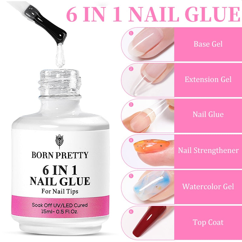 BORN PRETTY 15ML 6 IN 1 Nail Glue