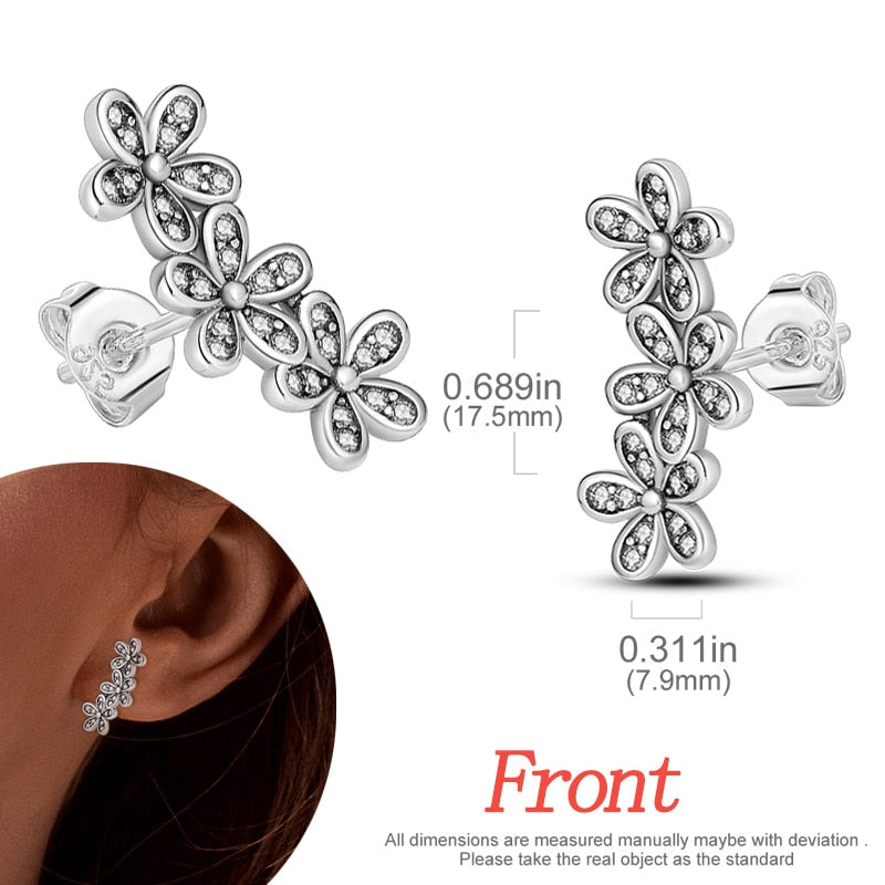 Disney inspired sterling silver 925 earrings