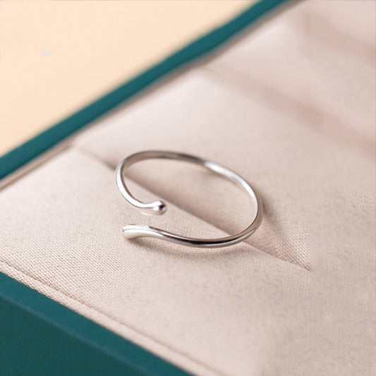 Minimalistischer verstellbarer Ring aus 925er Sterlingsilber