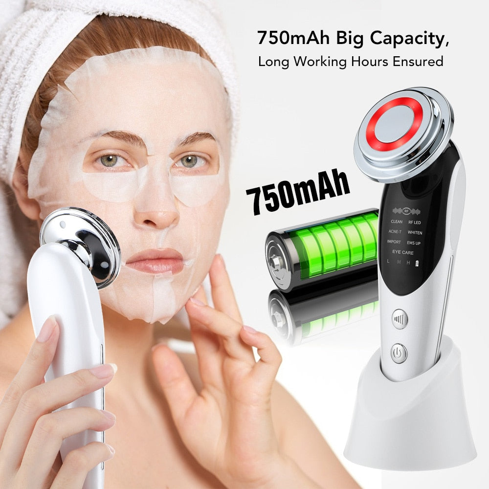 7 in 1 Face Lift RF Microcurrent Skin Rejuvenation Facial Wand