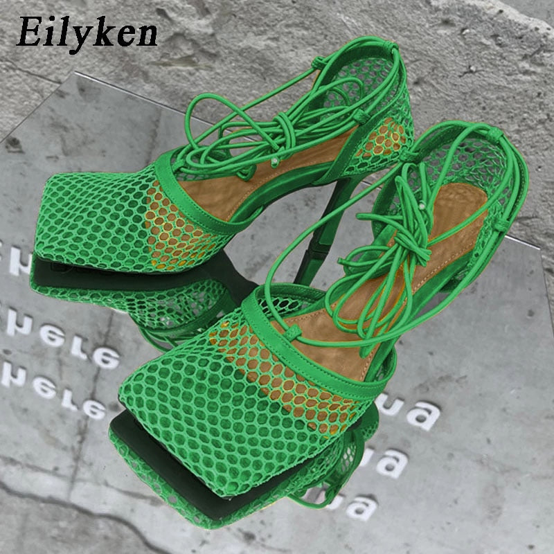 Eilyken mesh square toe sandals
