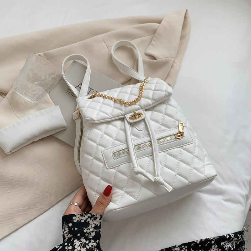Camille PU quilted backpack