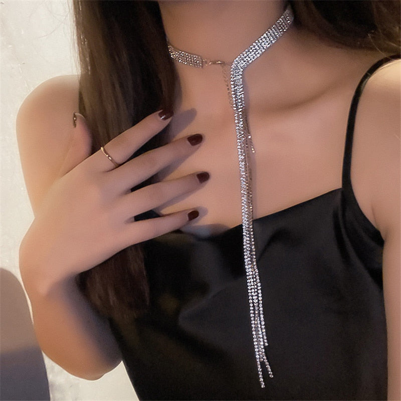 Rheya rhinestone choker necklace