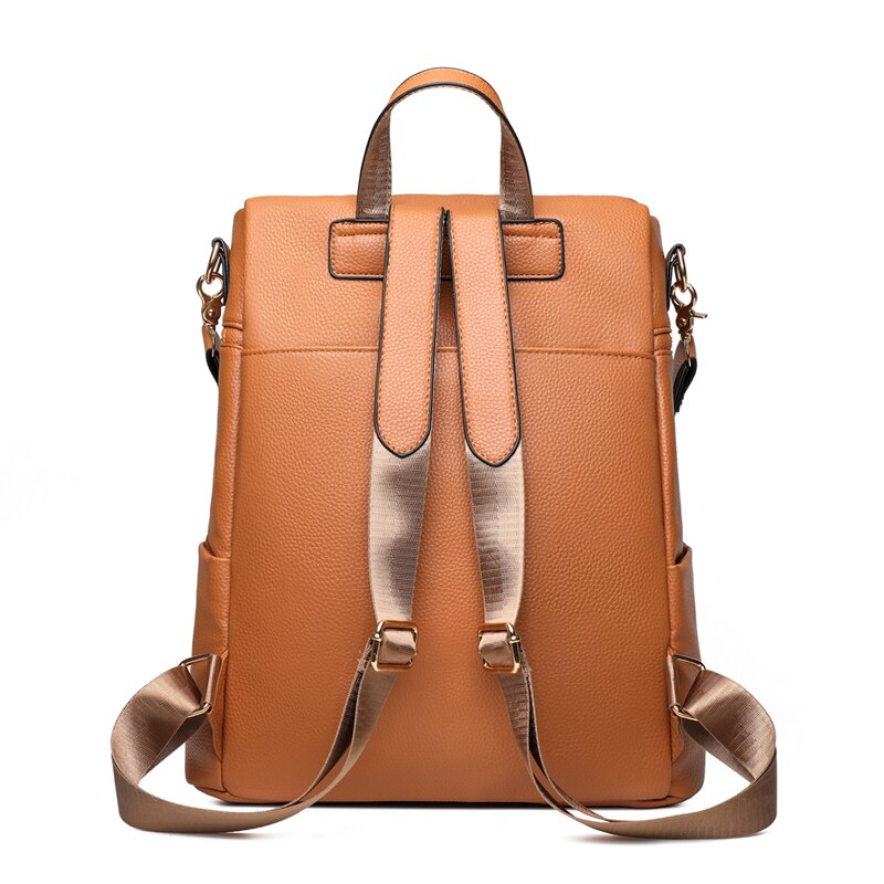 Casual travel PU leather backpack