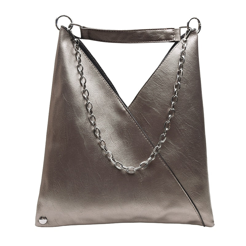 PU chain sac shoulder bag