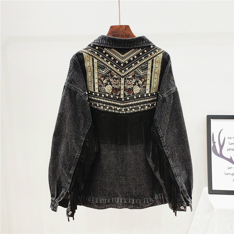 Fashion embroidery denim jacket
