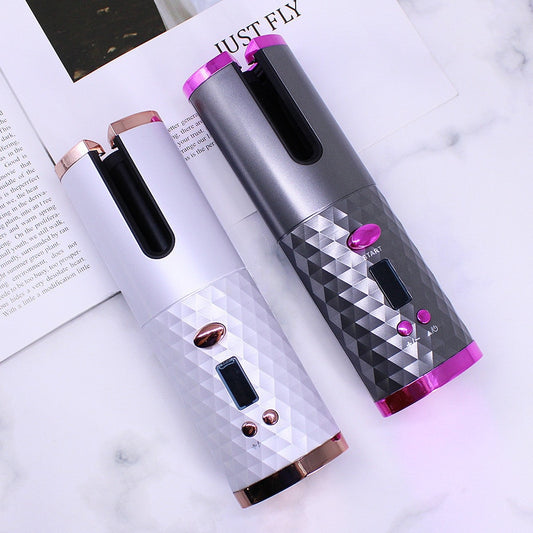 Automatic rotating cordless hair curler
