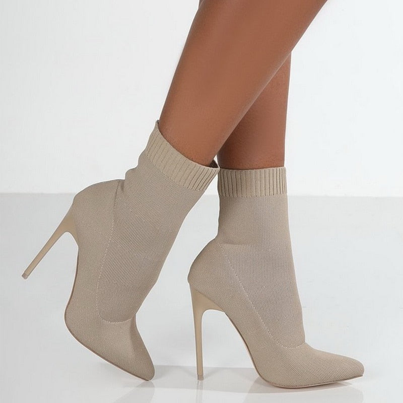 Miriam knitted ankle boots