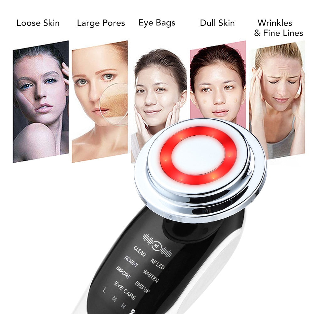 7 in 1 Face Lift RF Microcurrent Skin Rejuvenation Facial Wand