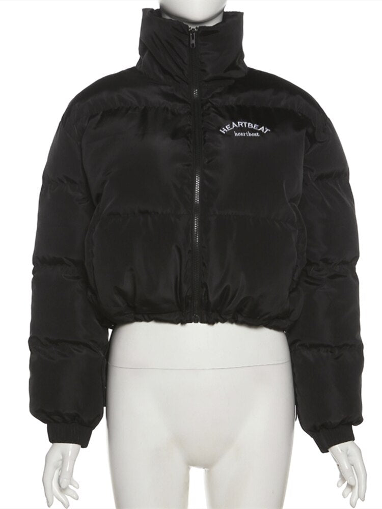 Fashion crop puffer jacket
